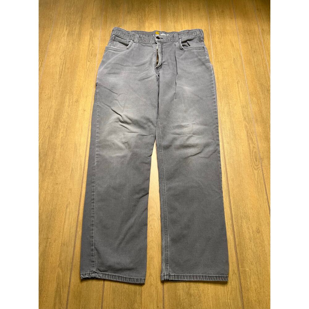 Carhartt Pants Mens Sz 34 Gray Relaxed Fit Workwear Utility Actual Sz 33x29 - Picture 2 of 15